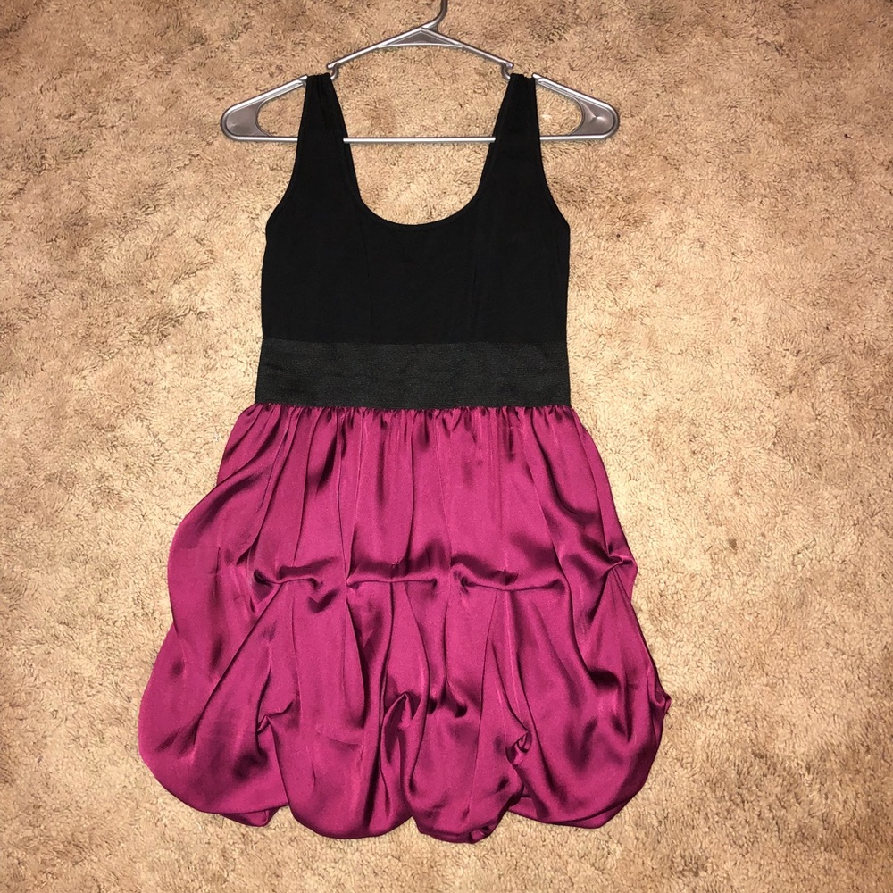 Black and maroon party dress